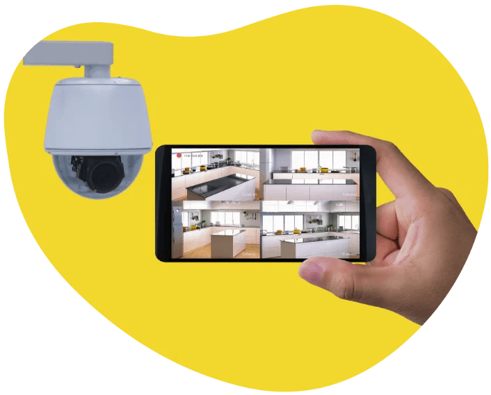 Câmera 360° fotografada como produto premium, fundo limpo, iluminado